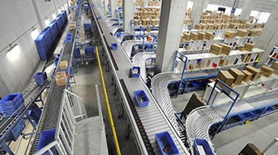 ユニソーターFSIVで方面別仕分け